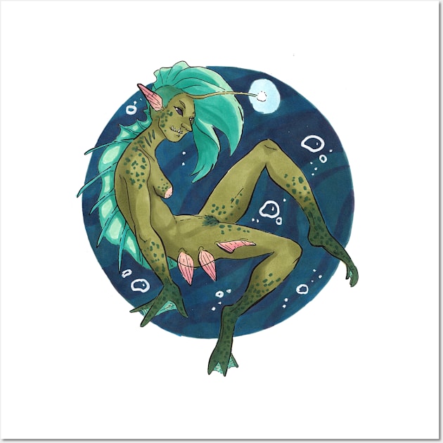 Deep sea mermaid Wall Art by iisjah